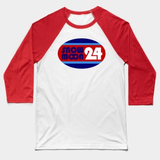 Snow Moon 24 Hour Challenge 2023 Ultramarathon Baseball T-Shirt